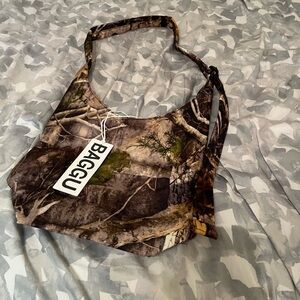 NWT Baggu small nylon sling- photo forest
